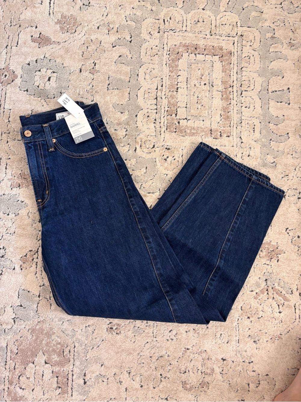GAP High-Rise Straight Jeans - Dark Blue